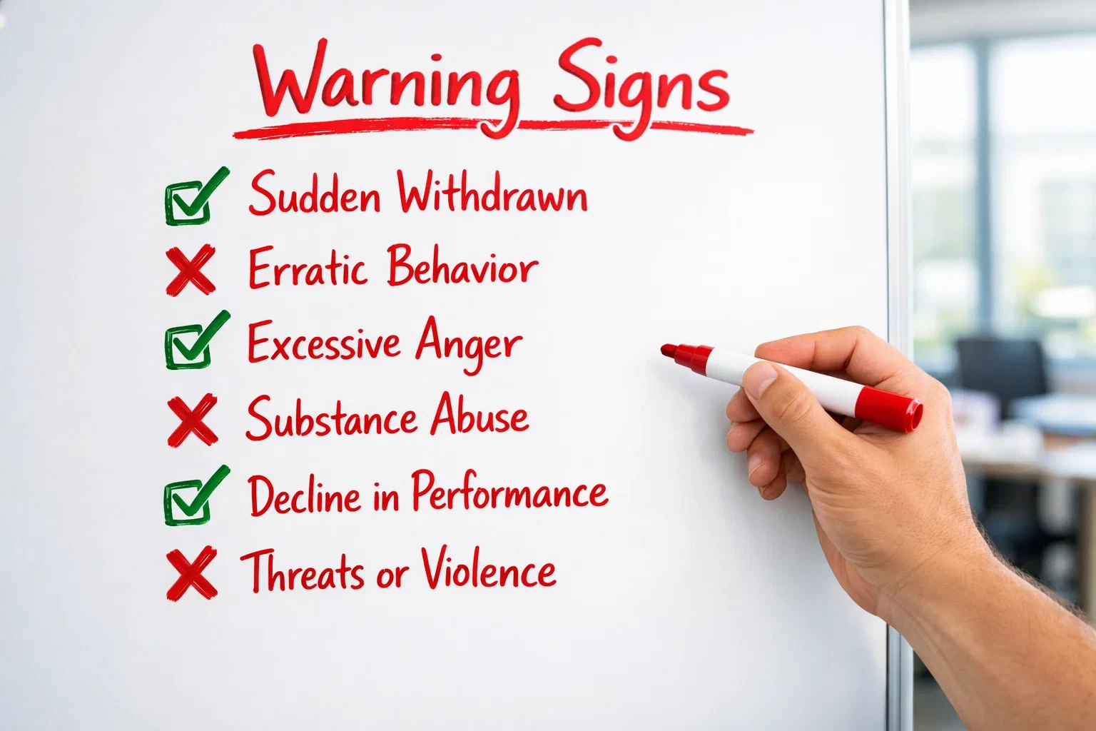 Señal de advertencia sobre errores comunes