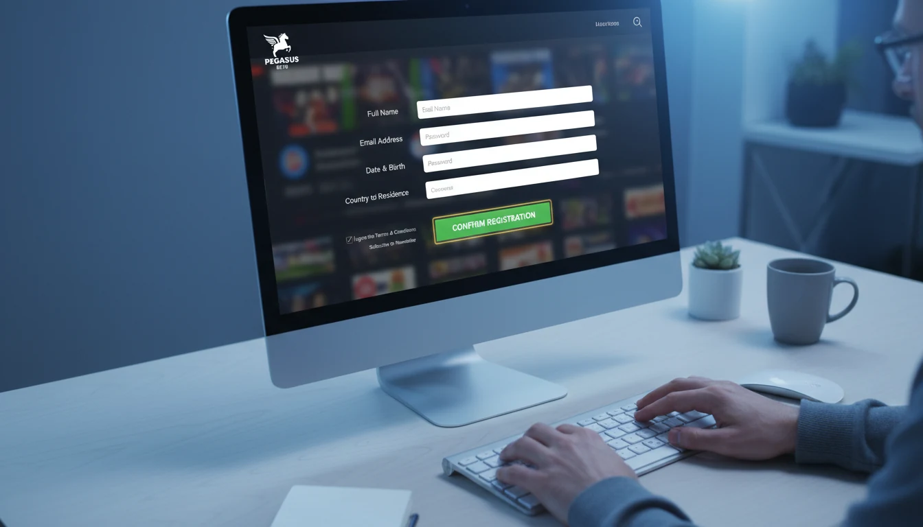 Pantalla de registro en plataforma de apuestas